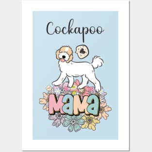 White and Apricot Cream Golden Cockapoo Mama 5 Posters and Art